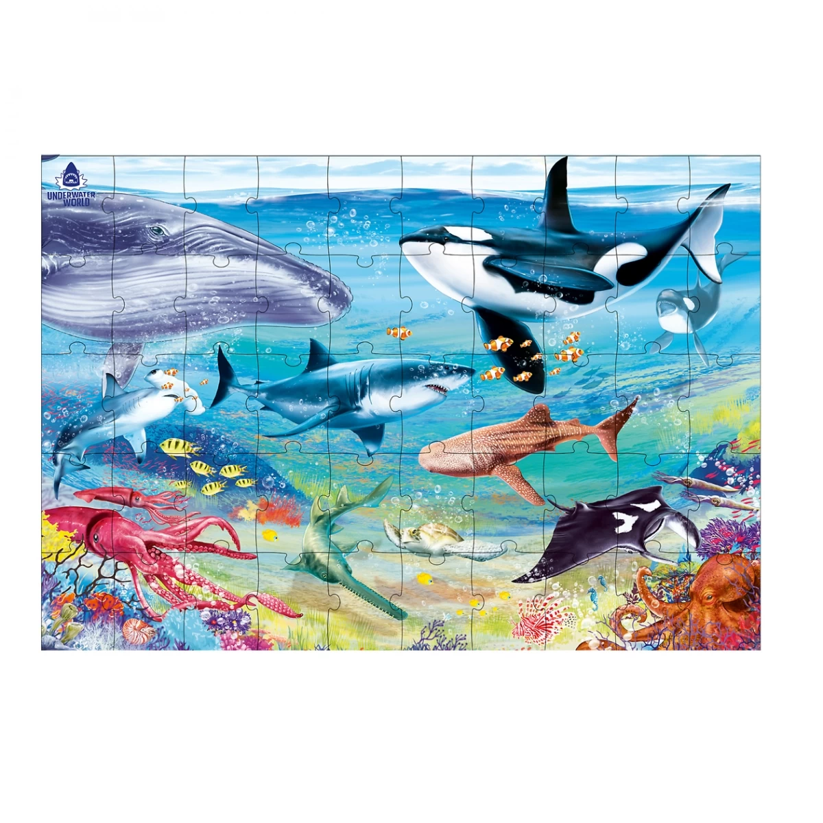 Depesche 11409 Dino World Puzzle 50 Teile UNDERWATER Unterwasserwelt Hai Wal Etc 3 Depesche 11409 Dino World Puzzle 50 Teile UNDERWATER Unterwasserwelt Hai Wal Etc – Bild 3