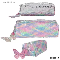 Depesche 10650 Fantasy Model Schlamper Mäppchen Streichpailletten Ballett Bunt Schillernd