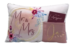 Hergo Geschenk-Kissen Mit Tasche 30x20cm - 1921 Mr. & Mrs.