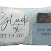 Hergo Geschenk-Kissen Mit Tasche 30x20cm - 1933 Glück Ist... Zeit Für Dich