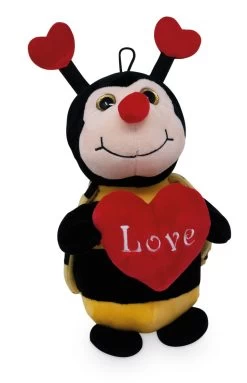 Biene Plüsch Mit Herz "Love" Und Flügeln Ca. 25cm