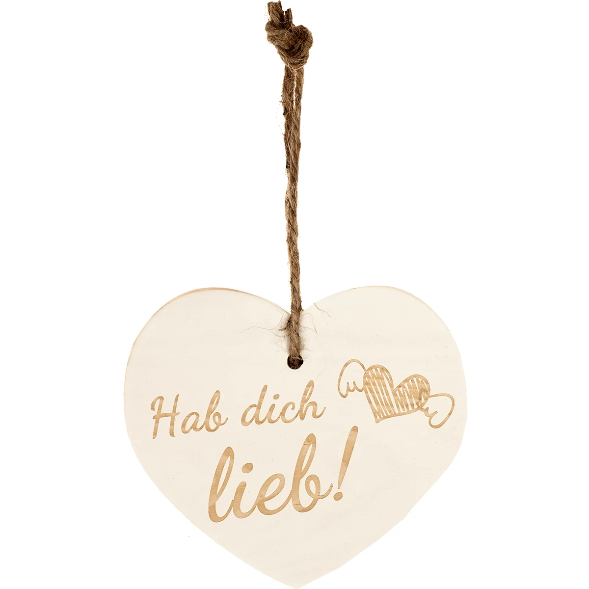 Kleines Vintage-Herz Aus Holz "Hab Dich Lieb" 24002 1 Kleines Vintage-Herz Aus Holz "Hab Dich Lieb" 24002