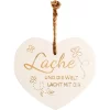 Vintage-Herz Aus Holz "Lache Und Die Welt Lacht Mit Dir" 24027