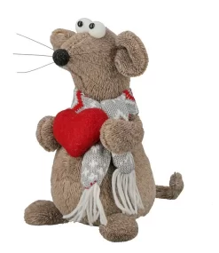 Gilde 26068 Türstopper Maus Moritz Aus Stoff Ca 22cm - Braun