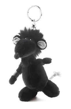 Nici 28993 Schlüsselanhänger Schwarze Ratte Rock Star Baby 10cm Plüsch