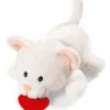 Nici 32378 Mini Filou Katze Weiß Mit Movingchip / Zum Aufziehen Ca 10cm Plüsch