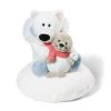 Nici 34725 Eisbär & Robbe Auf Kissen (15cm/10cm) Plüsch Kuscheltier White World