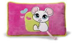 Nici 37779 Kissen Weiße Maus Sweet Hearts Plüsch Rechteckig 43x25cm