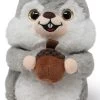 Eichhörnchen Mit Nuss Stofftier Plüsch Ca. 50cm - Grau 3786