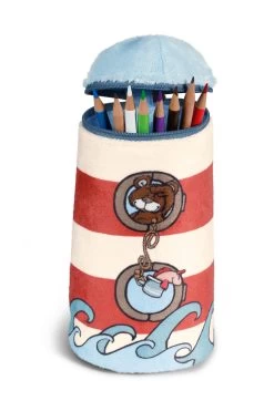 Nici 38162 Stiftemäppchen Schlamper Classic Bear Bär Leuchtturm 19x10cm Plüsch