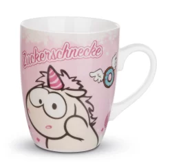 Nici 41953 Tasse Zuckerschnecke Porzellan Kaffeetasse Einhorn Theodor & Friends