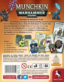 Munchkin Warhammer 40.000 Kartenspiel Pegasus Spiele 17015G -Kuscheiz Geschäft 4250231718212 03 Warnhammer
