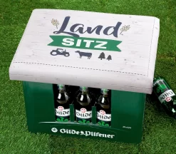 Gilde Bierkasten Sitzkissen "Landsitz" 44x34cm Sitzpolster Schwarz 42945 -Kuscheiz Geschäft 42945 3