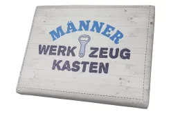 Gilde Bierkasten Sitzkissen "Werkzeugkasten" 44x34cm Sitzpolster Schwarz 42998