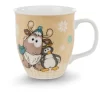 Nici 44149 Tasse Rentier Reny Heart Kaffeetasse Gold 9,5x10cm Winter Glamour