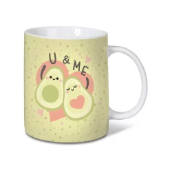 Nici 45871 Porzellantasse Avocado Let´s Avocuddle U & Me Kaffeetasse Teetasse -Kuscheiz Geschäft 45871