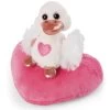 Nici 48264 Schwan Weiß Auf Herzkissen Ca 13cm Plüsch Love Classics GREEN