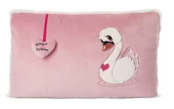 Nici 48274 Kissen Schwan Weiß Rechteckig 43x25cm Plüsch Love Classics GREEN