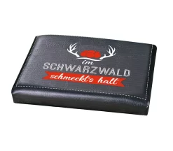 Gilde 49842 Bierkasten Sitzkissen "Schwarzwald" 44x34cm Sitzpolster Schwarz