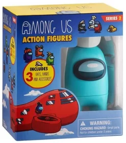 Among Us Action Figur Im Display Inkl. 3 Gegenstände Serie 2 - Türkis