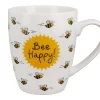 Gilde 50563 Porzellan Tasse "Bee Happy" Ca. 360ml Weiß