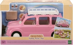 EPOCH Sylvanian Families 5535 Familienauto Rosa Mit Picknickzubehör Ca 26cm