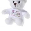Heunec 131873 Kleiner Bär "Alles Gute Zum Schulanfang" Ca 12cm Plüsch - Weiß