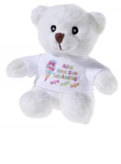 Heunec 131873 Kleiner Bär "Alles Gute Zum Schulanfang" Ca 12cm Plüsch - Weiß