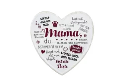 Gilde 68676 Metall Schild Weisheit "Mama" Ca. 25x25 Cm Herzform