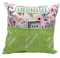 Hergo Sofahelden Outdoor-Kissen Mit Taschen 43x43cm - Gartenglück 8754