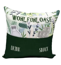 Hergo Sofahelden Outdoor-Kissen Mit Taschen 43x43cm - Wohlfühloase 8759