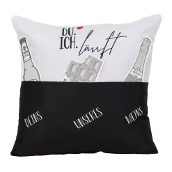 Hergo Sofahelden Kissen Mit Taschen 43x43cm - Du Ich Läuft 8766