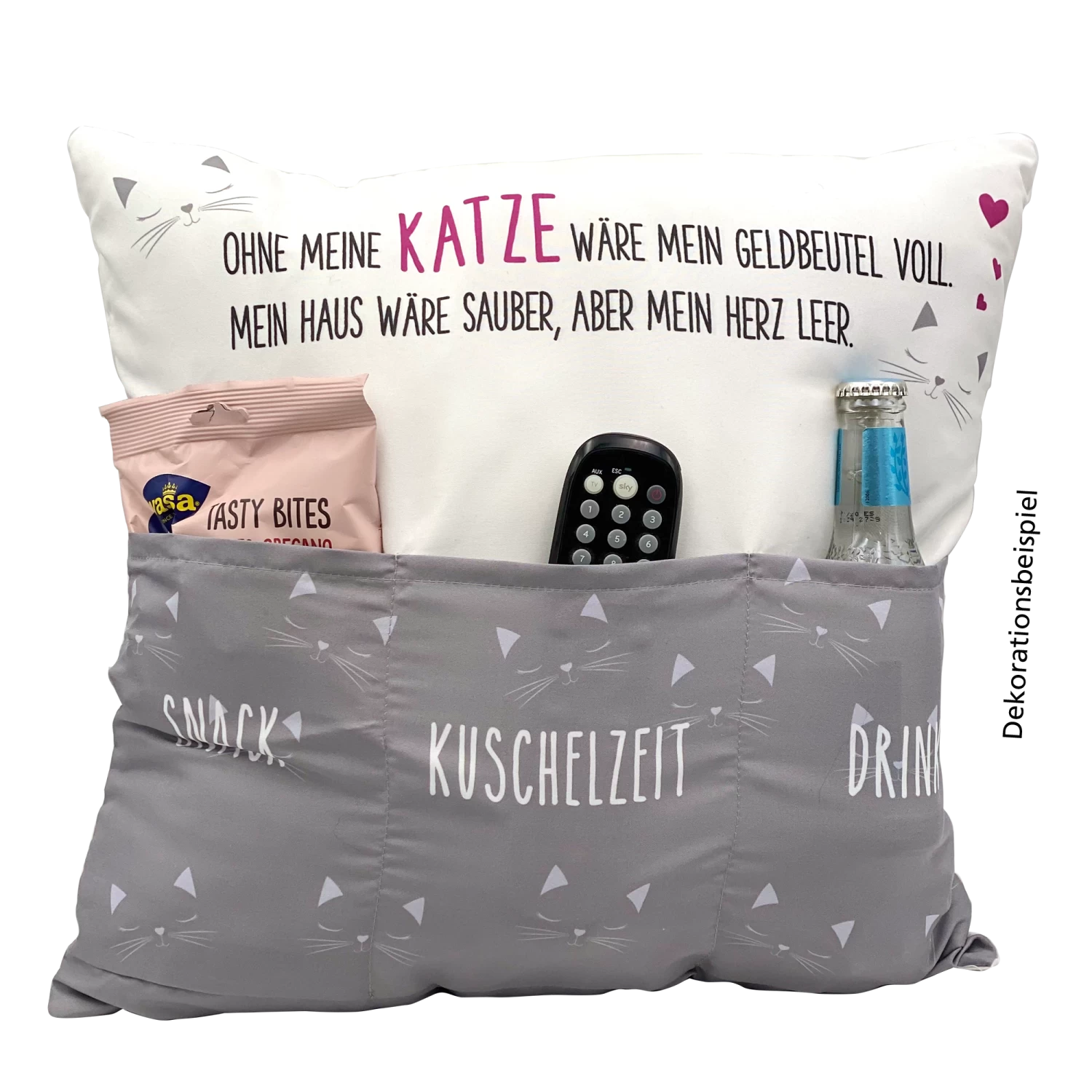 Hergo Sofahelden Kissen Mit Taschen 43x43cm - Katzenkissen 8768 2 Hergo Sofahelden Kissen Mit Taschen 43x43cm - Katzenkissen 8768 – Bild 2