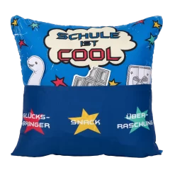 Hergo Sofahelden Kissen Mit Taschen 43x43cm - Schulanfang Jungs 8770