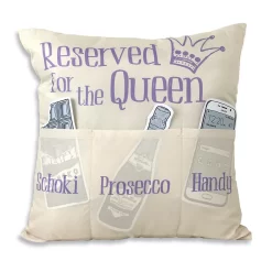 Hergo Sofahelden Kissen Mit Taschen 43x43cm - Reserved For The Queen 8803