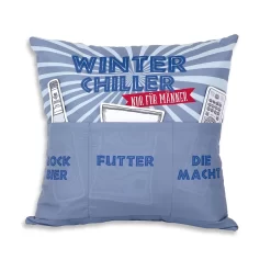 Hergo Sofahelden Kissen Mit Taschen 43x43cm - Winter Chiller 8812