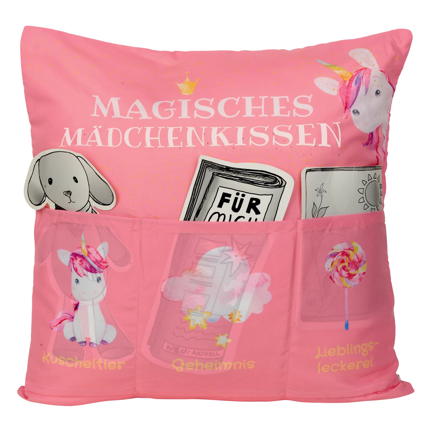 Hergo Sofahelden Kissen Mit Taschen 43x43cm - Mädchenkissen 8840 2 Hergo Sofahelden Kissen Mit Taschen 43x43cm - Mädchenkissen 8840 – Bild 2