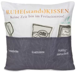Hergo Sofahelden Kissen Mit Taschen 43x43cm - Ruhestandskissen 8842