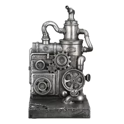 Gilde 89299 Steampunk Buchstütze Maschine 2er-Set Je 19cm Dekoration -Kuscheiz Geschäft 89299 5 1