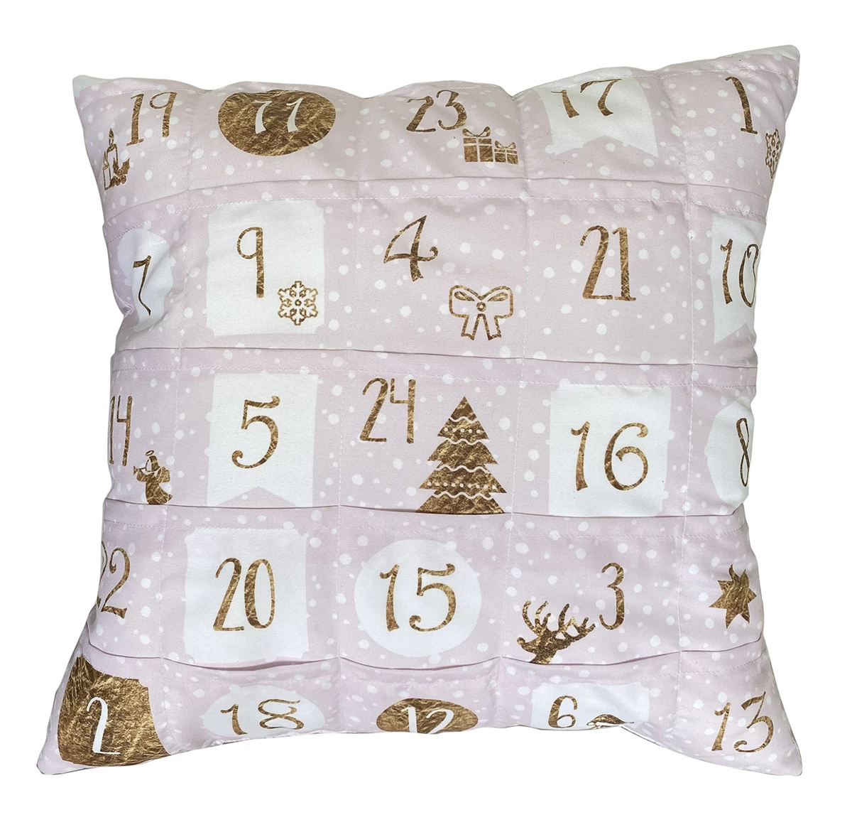 Hergo Sofahelden Adventskalender Kissen Mit Taschen 40x40cm - Rosa 8993 1 Hergo Sofahelden Adventskalender Kissen Mit Taschen 40x40cm - Rosa 8993