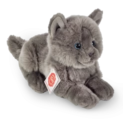 Teddy Hermann 91831 Kartäuser Katze Liegend Ca. 20cm Plüsch