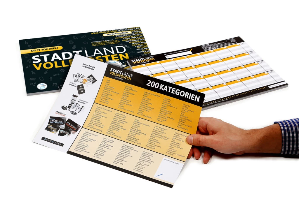 Stadt Land Vollpfosten Do It Yourself DinA4 Format Mit 200 Kategorien Reisespiel 3 Stadt Land Vollpfosten Do It Yourself DinA4 Format Mit 200 Kategorien Reisespiel – Bild 3
