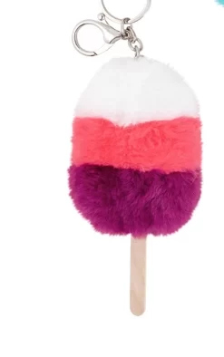 Trendhaus 949578 CITY & STYLE Schlüsselanhänger Ice-Cream Karabiner - Weiß