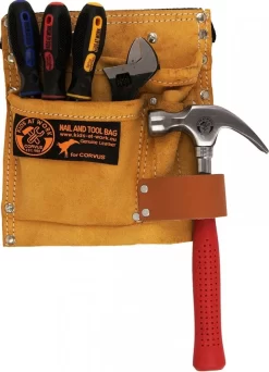 CORVUS Kids At Work Werkzeugset Mit LederGürtel Für Kinder Und Kleine Handwerker