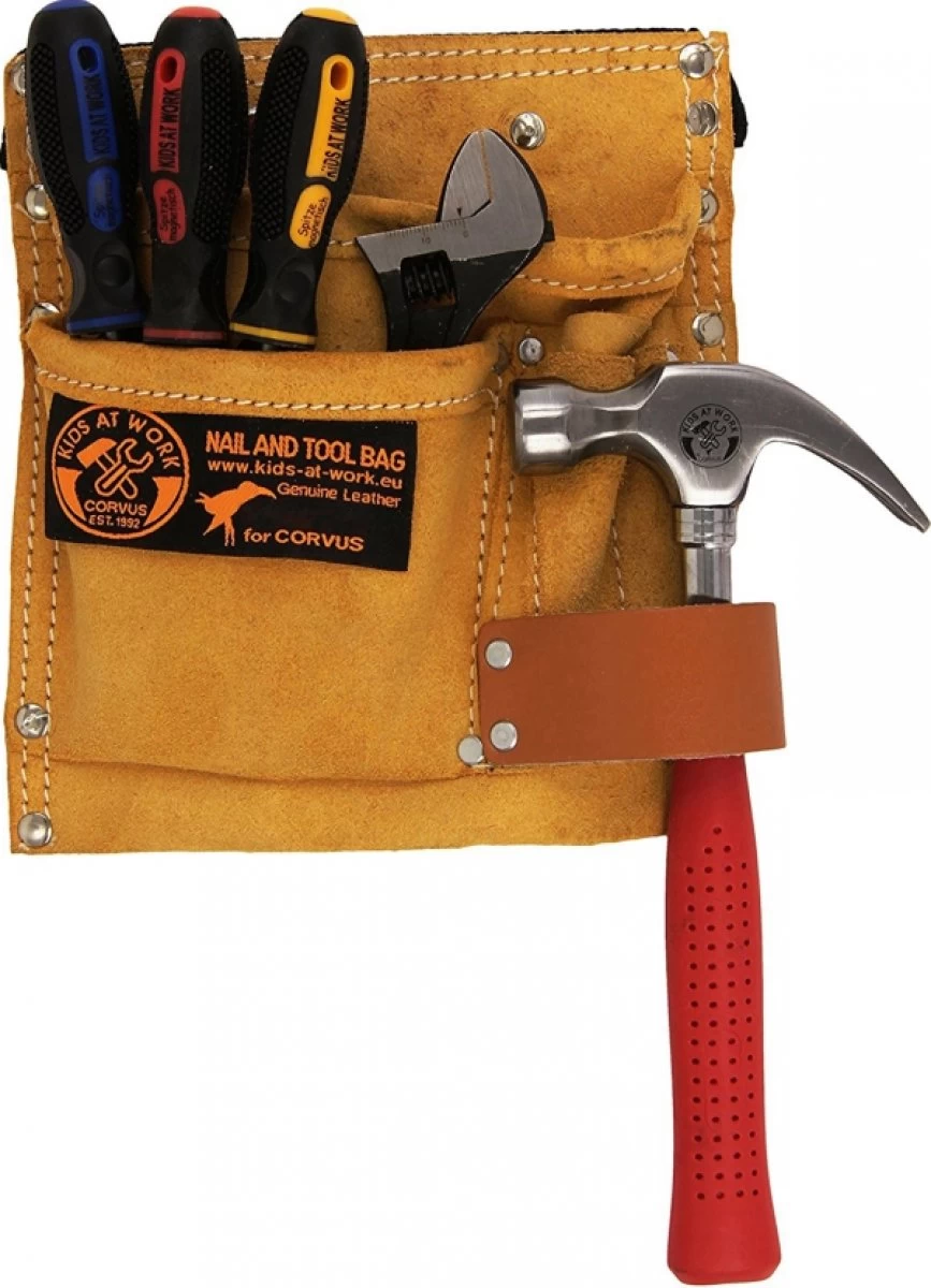 CORVUS Kids At Work Werkzeugset Mit LederGürtel Für Kinder Und Kleine Handwerker 1 CORVUS Kids At Work Werkzeugset Mit LederGürtel Für Kinder Und Kleine Handwerker