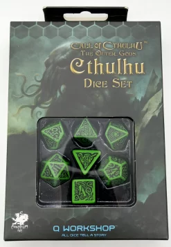 Call Of Cthulhu The Outer Gods Würfelset Rollenspielwürfel Grün&Schwarz(7 Stück)