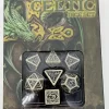 Celtic Dice Set Würfelset Rollenspielwürfel Beige & Schwarz (7 Stück)