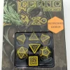 Celtic Dice Set Würfelset Rollenspielwürfel Gelb & Schwarz (7 Stück)