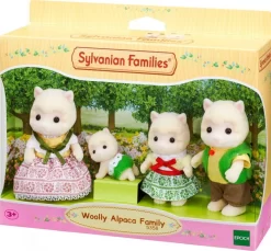 EPOCH Sylvanian Families 5358 Alpaka Familie Wollig Spielset (6-8cm) 4 Figuren