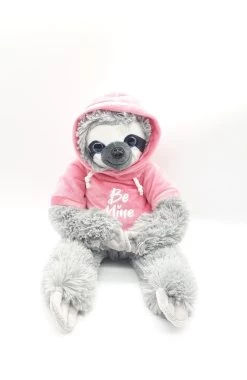 Faultier Sloth Mit Rosa Hoodie "Be Mine" Plüsch Kuscheltier Liebe 30cm